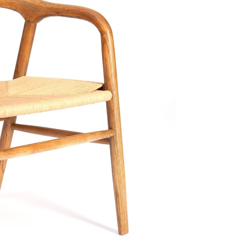 Стул VALI дерево вяз/бечевка, Груша (№3), 50х46х77 см