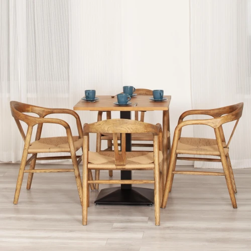 Стул VALI дерево вяз/бечевка, Груша (№3), 50х46х77 см