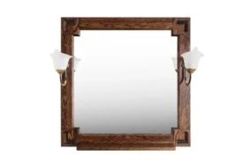 Зеркало Дубэлла 65, со светильником, орех