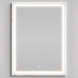 Зеркало Лайт 60, Мрамор Белый натур милк ПВХ 2537