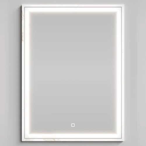 Зеркало Лайт 60, Мрамор Белый натур милк ПВХ 2537