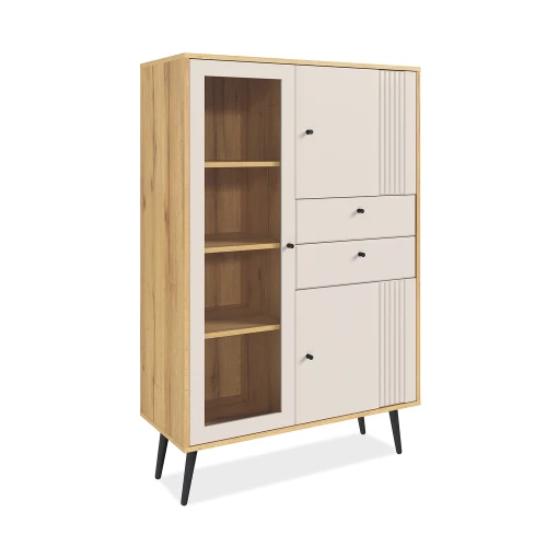 Шкаф низкий (1 стеклодверь)  Вега Саксония