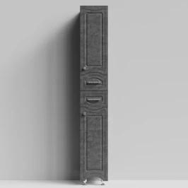 Пенал Адам 30 напольный, Серый камень ПВХ 57806, правый