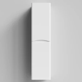 Пенал Адель 35 (2 двери) подвесной, белый глянец, правый, бельевая корзина