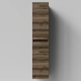 Пенал Бест 30 (2 двери) подвесной, Дуб крымский коричневый ПВХ 131005-9005, левый, бельевая корзина