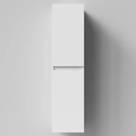 Пенал Бест 35 (2 двери) подвесной, белый глянец, левый, бельевая корзина