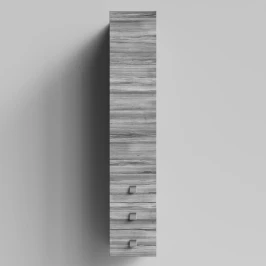 Пенал Квадро 30 подвесной, Лиственница структурная контрастно-серая ПВХ 64202, правый