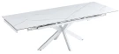 DT777 Стол обеденный раскладной Lisa white, 160-240*90, керамич. столешница, основание металл белый DT777 Стол обеденный раскладной Lisa white, 160-240*90, керамич. столешница, основание металл белый