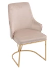 Стул обеденный Сиена MC885-BG-2, 62х57х90 см, бежевый/глянцевое золото Стул обеденный Сиена MC885-BG-2, 62х57х90 см, бежевый/глянцевое золото