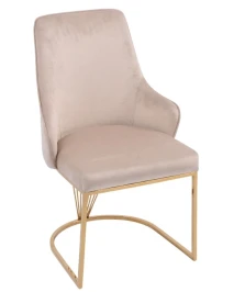 Стул обеденный Сиена MC885-BG-2, 62х57х90 см, бежевый/глянцевое золото