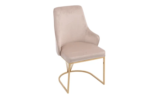 Стул обеденный Сиена MC885-BG-2, 62х57х90 см, бежевый/глянцевое золото