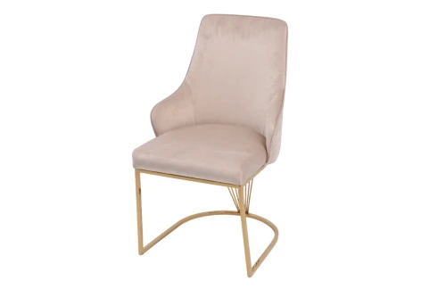 Стул обеденный Сиена MC885-BG-2, 62х57х90 см, бежевый/глянцевое золото