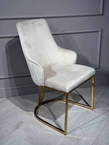 Стул обеденный Сиена MC885-BG-2, 62х57х90 см, бежевый/глянцевое золото