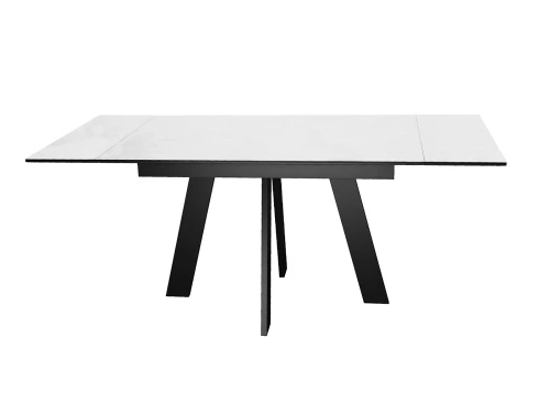 Стол DikLine SKM110 Керамика Mono white (белый матовый)/подстолье черное