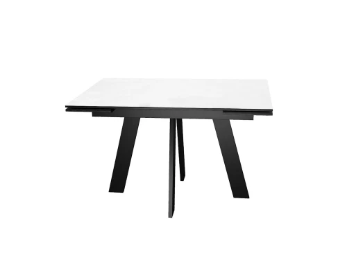 Стол DikLine SKM110 Керамика Mono white (белый матовый)/подстолье черное