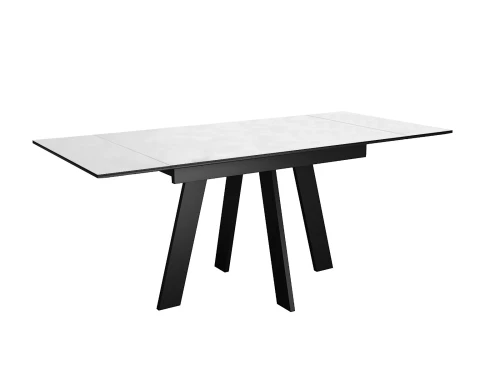 Стол DikLine SKM110 Керамика Mono white (белый матовый)/подстолье черное