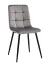 DC209 Стул мягкий, СЕРЫЙ#G62-38 велюр, каркас металл черный КРУГЛЫЙ