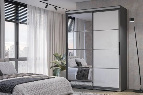 Шкаф-купе Крафт-6, Графит