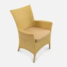 Кресло Kipr Индийское дерево, RAL 1014, Oxford 600D PU beige из искусственного ротанга Кресло Kipr Индийское дерево, RAL 1014, Oxford 600D PU beige из искусственного ротанга