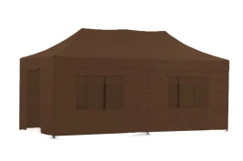 Быстросборная беседка-шатер 4х8 м Серии S9 для троговли, кафе  -  Коричневый
