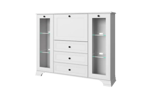 TIFFANY, Тумба 2V1D3S. Цвет БЕЛЫЙ