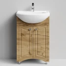 Тумба Адам 55 напольный, Дуб Тортуга ПВХ 2357-43 Vodok с раковиной в комплекте
