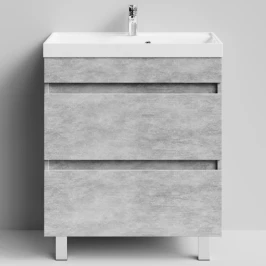 Тумба Бест 70  напольный, Горный камень ПВХ 57807 Vodok с раковиной в комплекте