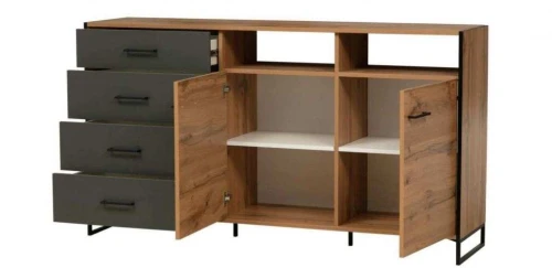 Гостиная Доната 2 Дуб Вотан/Диамант серый