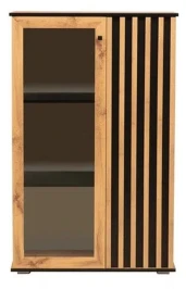 Шкаф комбинированный Либерти 51.03 (опора h20) Дуб вотан/Черный