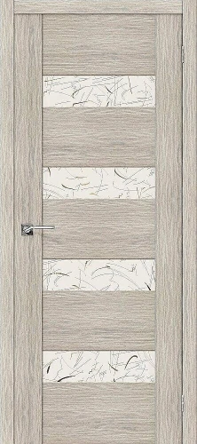 Межкомнатная дверь экошпон ĒLPORTA VM4 Cappuccino Veralinga Silver Art