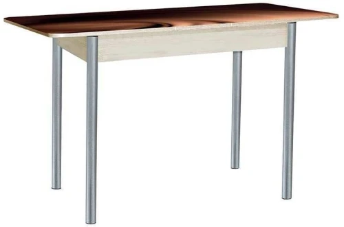 Нью йорк фотопечать стол обеденный раздвижной / шоколад/дуб молочный/металлик