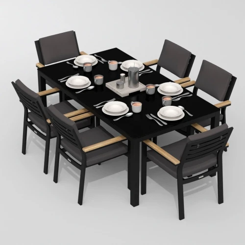 Стол обеденный CANA карбон 180x90