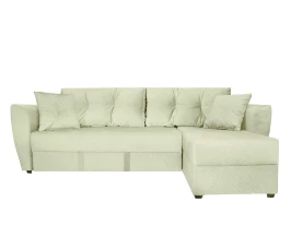 Диван угловой Амстердам велюр бежевый 160