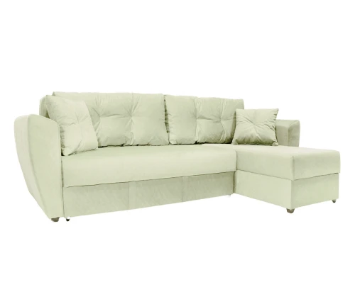 Диван угловой Амстердам велюр бежевый 160