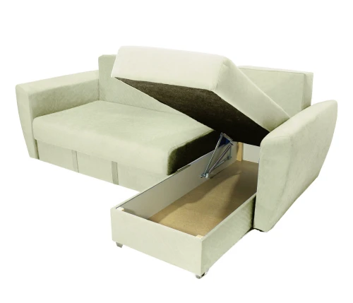 Диван угловой Амстердам велюр бежевый 160