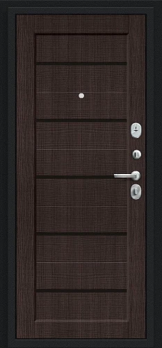 Входная дверь BRAVO Борн Букле черное/Wenge Melinga 