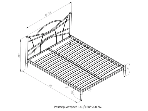 Кровать КМД 27 НОРИ 140 белый