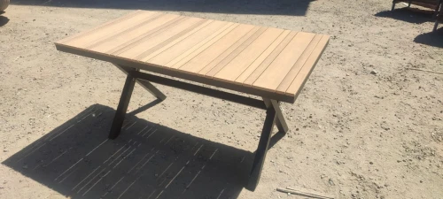 Алюминиевый прямоугольный стол ПОЛИВУД-12 150*80  цвет тик арт.1034