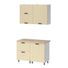 Кухня МК Аленушка 1,2м с ящ.в 2 Орхидея Крем,скоба черный,сонома Кухня МК Аленушка 1,2м с ящ.в 2 Орхидея Крем,скоба черный,сонома