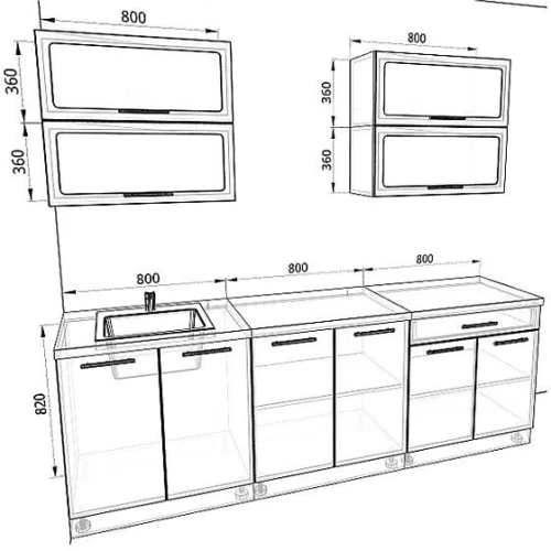 Кухня Базис Комплектация 50