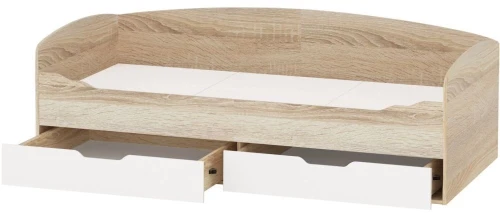 Кровать-тахта «Стелс», Дуб сонома/белый