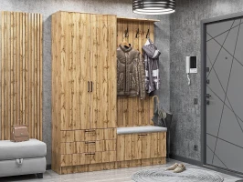Готовая прихожая Стиль-03 Wotan Oak 2S/Дуб Вотан