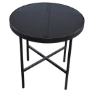 Стол журнальный МеталлАрт М011 МАЛЫЙ стемалит черный/черный