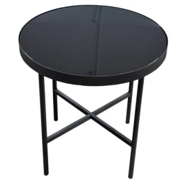 Стол журнальный МеталлАрт М011 МАЛЫЙ стемалит черный/черный