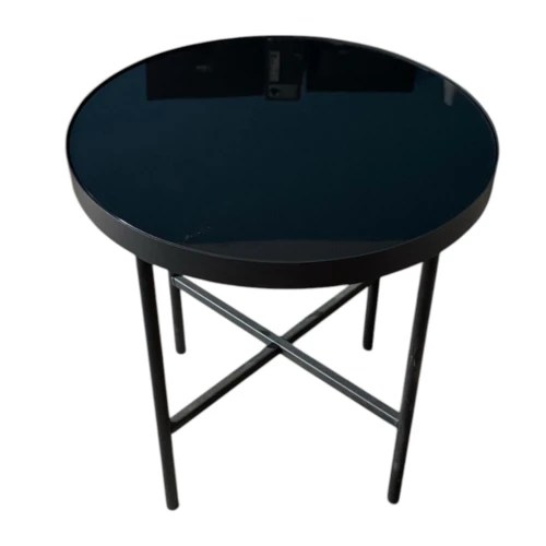 Стол журнальный МеталлАрт М011 МАЛЫЙ стемалит черный/черный