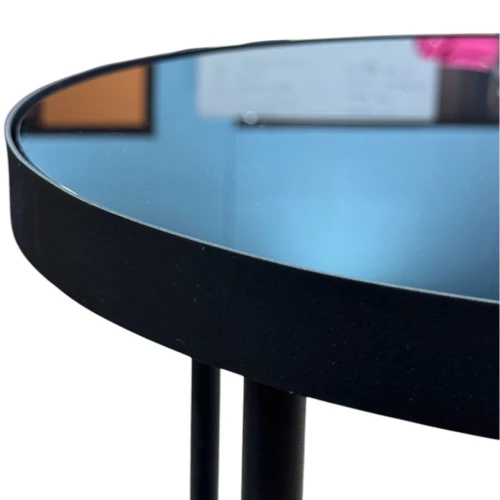 Стол журнальный МеталлАрт М011 МАЛЫЙ стемалит черный/черный