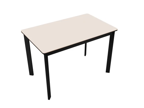 Стол DikLine LK90 Керамика Krater Perla (бежевый матовый) /подстолье черное/опоры черные