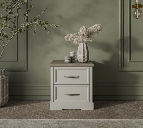 TOSCANA NEW, Тумба прикроватная 2S. Цвет ПЕРСИДСКИЙ ЖЕМЧУГ/КАНЬОН