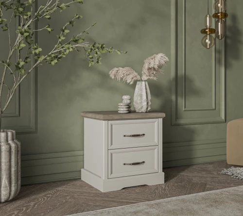 TOSCANA NEW, Тумба прикроватная 2S. Цвет ПЕРСИДСКИЙ ЖЕМЧУГ/КАНЬОН