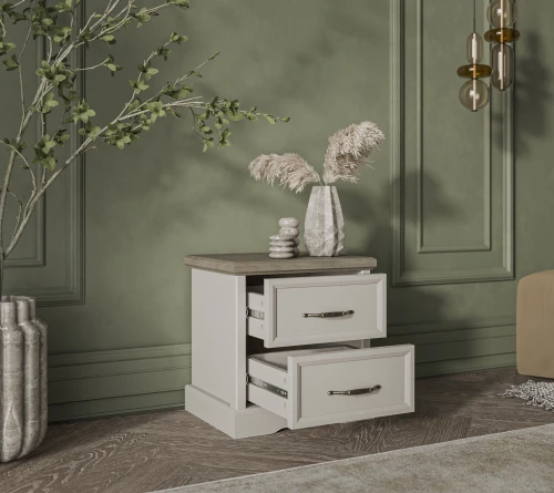 TOSCANA NEW, Тумба прикроватная 2S. Цвет ПЕРСИДСКИЙ ЖЕМЧУГ/КАНЬОН